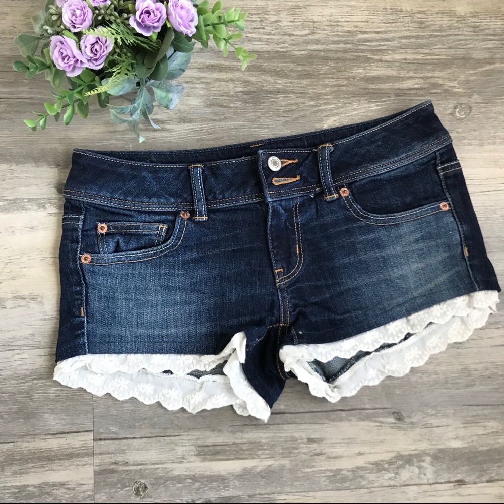 American Eagle Lace Hem Shorts